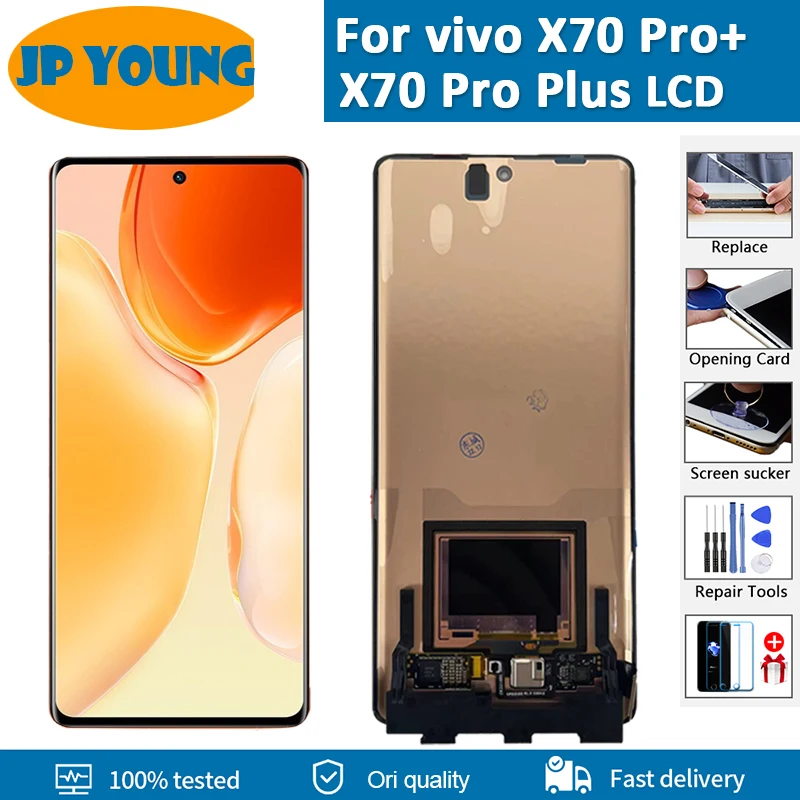 

Original 6.78''AMOLED For vivo X70 Pro Plus V2145A LCD Display Touch Screen Digitizer Assembly Replacement for X70Pro+ V2114 LCD