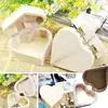 Retro Wood Wood Storage Box Heart Shape Orginal Gift Wrapping Box Wood Box 1
