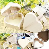 Retro Wood Wood Storage Box Heart Shape Orginal Gift Wrapping Box Wood Box 1
