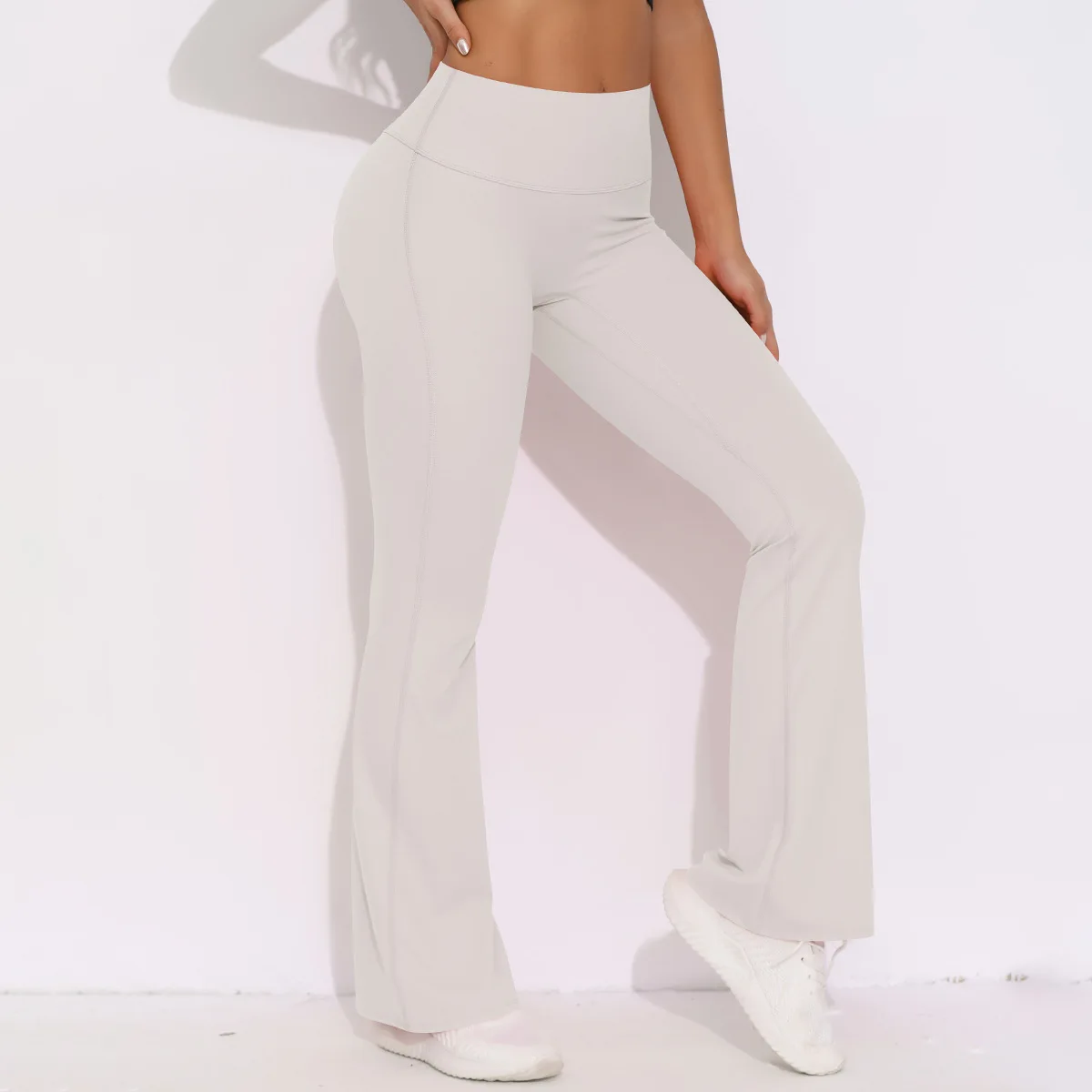 High Waist Black Flared Yoga Leggings