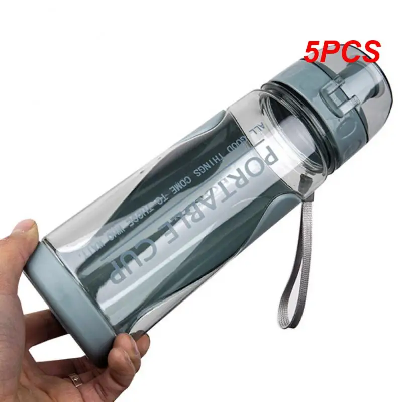 

5PCS Water Bottle Motivational Sport Water Bottle Leakproof Bottles Drinking Outdoor Travel Gym Fitness Cup Bpa Free Plastic