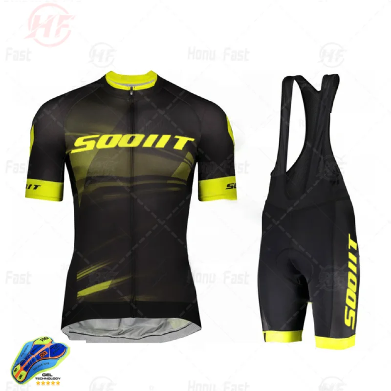 Summer  Men Team Cycling Jersey Set Breathable Outdoor Riding Bike Uniform Quick Drying Ciclismo Manica Corta Ropa Ciclismo 4