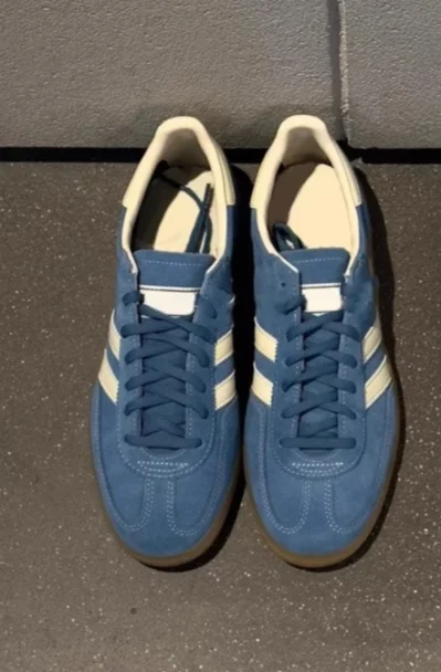 Blue classic German training round toe lace up casual sports versatile flat bottomed Forrest Gump shoes_voghion.com