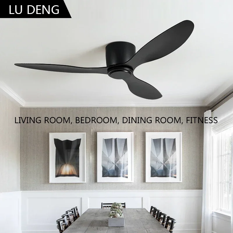 Ceiling Fan LED Lights DC Motors High Air Volume Remote Control Kitchen Bedroom Dining Room Terrace