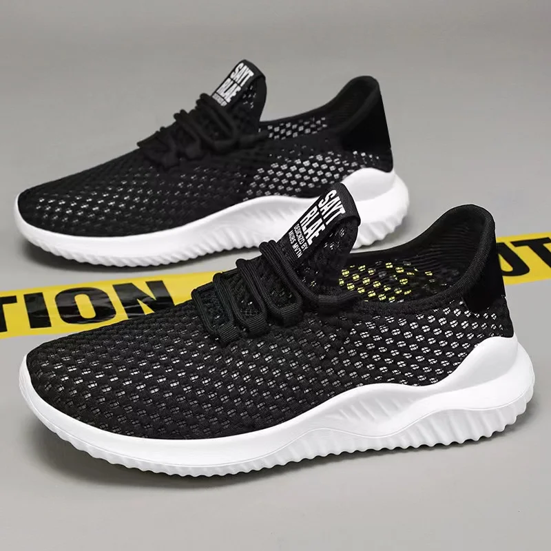 Men Tennis Shoes Breathable Top Mesh Male Sport Shoes Slip-on Boys Fashion Footwear Sneakers Outdoor Flats Tenis Hombre
