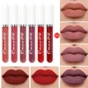 CmaaDu 6 Sticks Long lasting waterproof moisturizing non-stick cup mouth red matte lip gloss 4