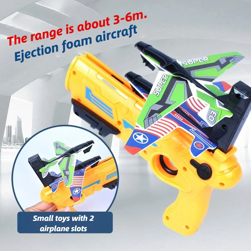 Children's Toy Ejection Aircraft Shooting Game Outdoor Parent-child Sports Toy Boy Gift Shooting Aircraft Set 2