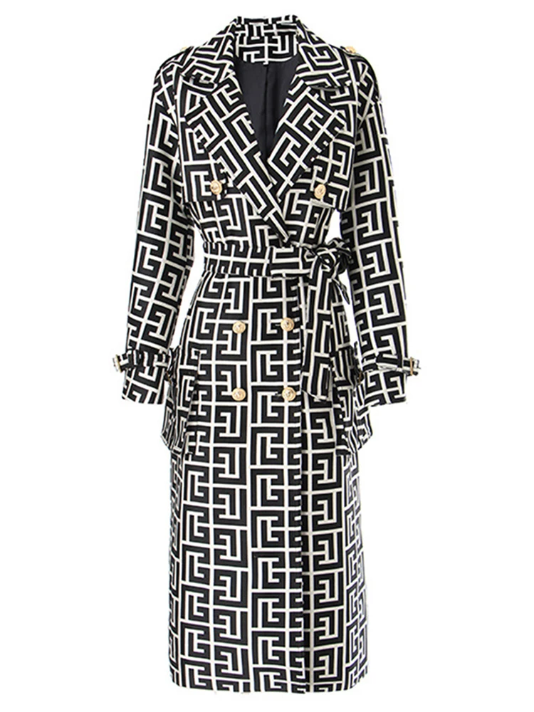 Monogram Jacquard Trench Coat for Women