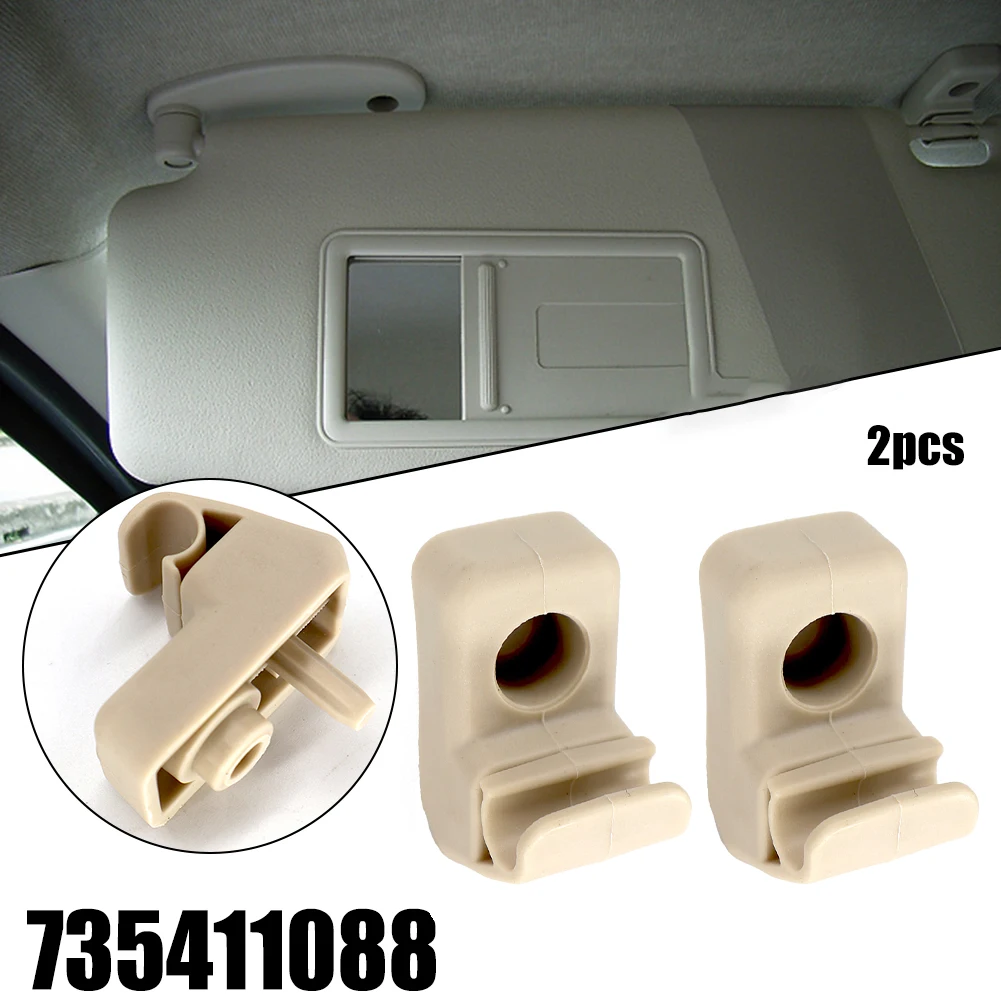 Auto-Innenraum, Auto-Sonnenblenden-Halterung, Visierhalterung, Beige, direkte Installation, einfach zu bedienen, aus ABS, praktisch und zuverlässig für Fiat – Detail 1