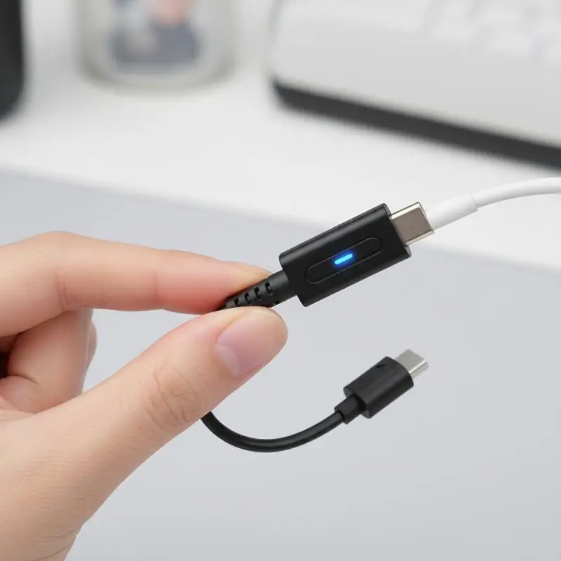 새로운 1/3Pcs PD USB C 케이블 Vita1000 컨트롤러 충전 어댑터 유형 C LED 변환 코드 P S Vita1000 콘솔 파워용