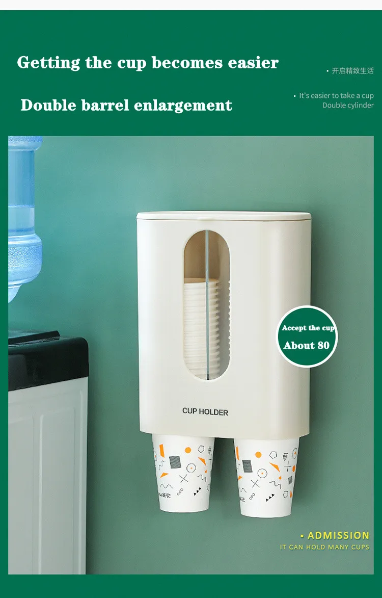 Description Picture 4 of itemNew Dispenser Automatically Drop Cup Remover Disposable Plastic Paper Du Water Holder