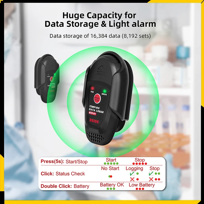 

Digital Temp Recorder PDF USB Temperature Humidity Data Logger for Warehouse Storage, Refrigerated Transport, Laboratory, Etc