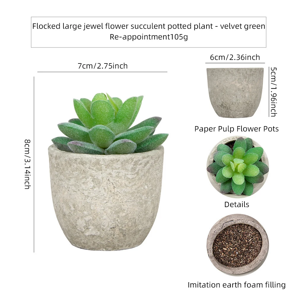 4pcs Mini Fake Plants Decor for Office Desk Decor - Tiny Realistic Fake Succulent Plants Artificial Potted Set Cute Decoration: 3 - 5 Days Free Delivery Only UK