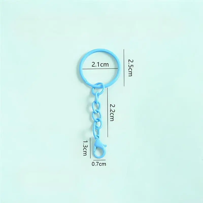 여자친구를 위한 DIY 쥬얼리 제작을 위한 다채로운 체인과 랍스터 클래스프가 있는 키체인 링, 장인용 키체인 용품