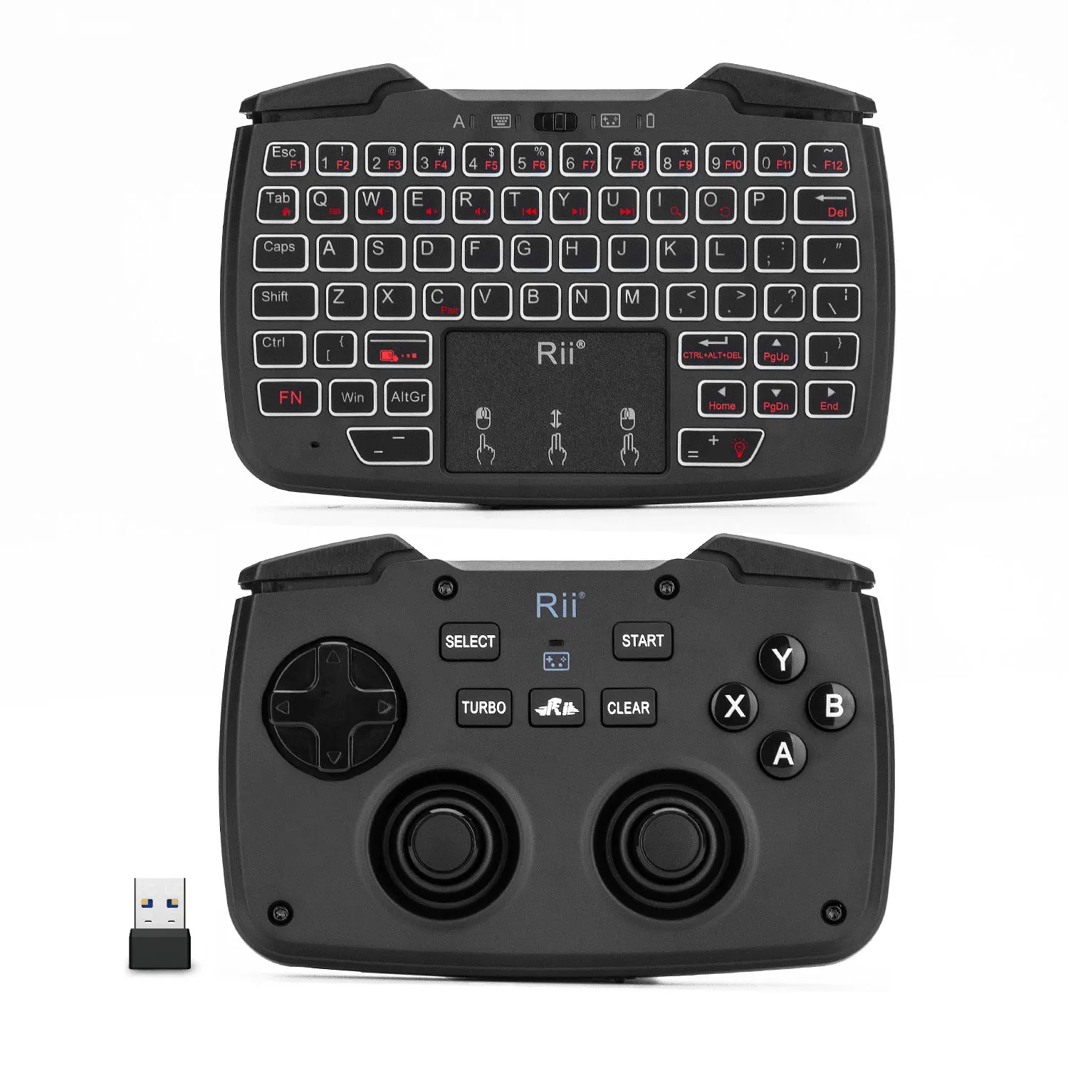 Mini Teclado Portátil Alça de Jogo sem Fio Leve com Touchpad Embutido Android Windows tv Ps4 Pcipad Rii-rk707