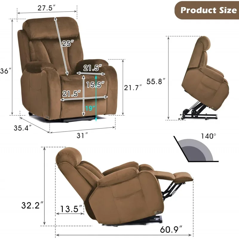 Small Power Lift Recliners Chair for Elderly
