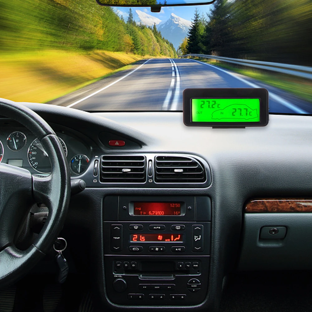 Termómetro interior y exterior para coche, Mini termómetro Digital con  pantalla LCD, para interior y exterior, 12V, con Sensor de Cable de 1,5 m,  nuevo - AliExpress