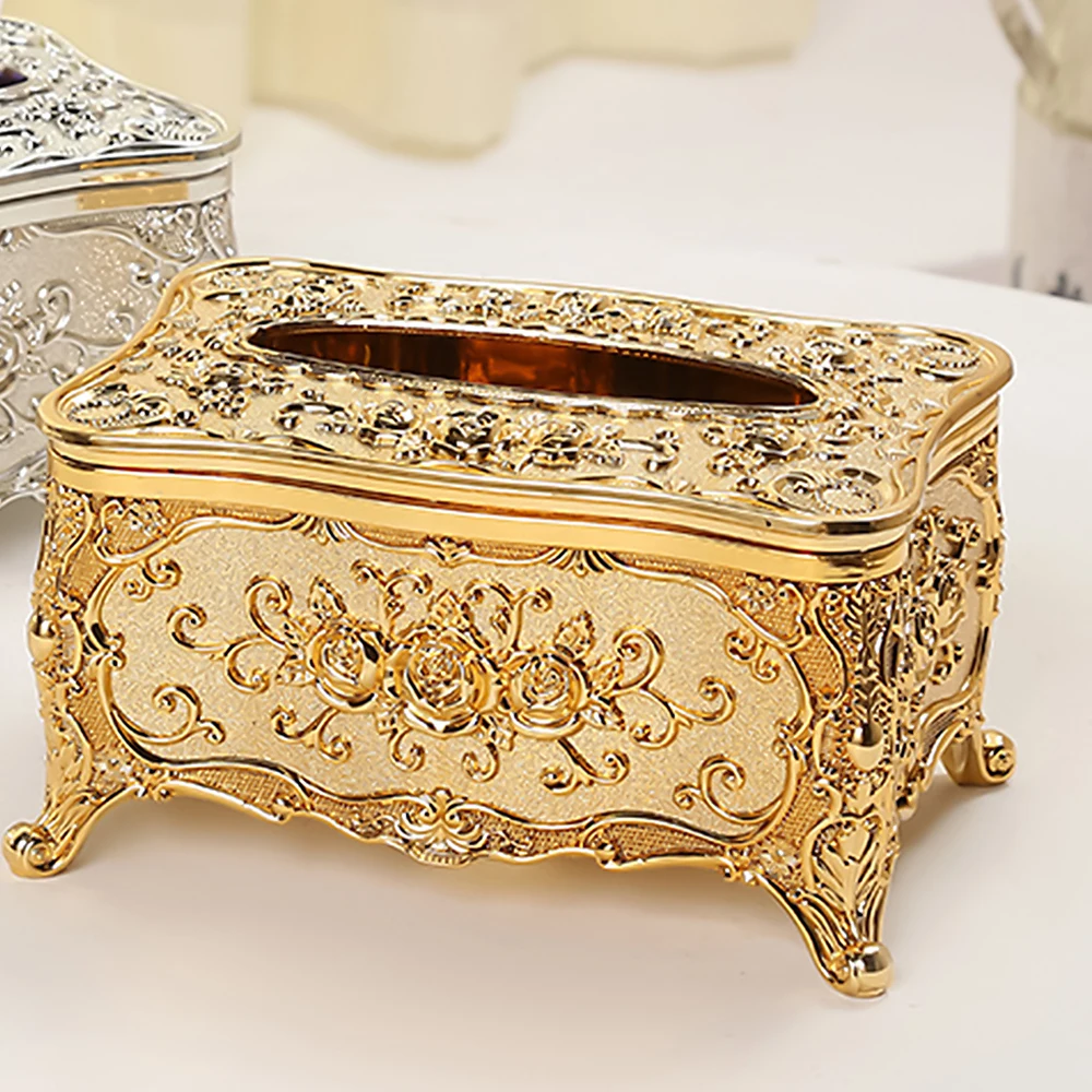1PC European Style Tissue Box for Home Living Room Drawered Tissue Holder Hotel Paper Towel Storage Box 2