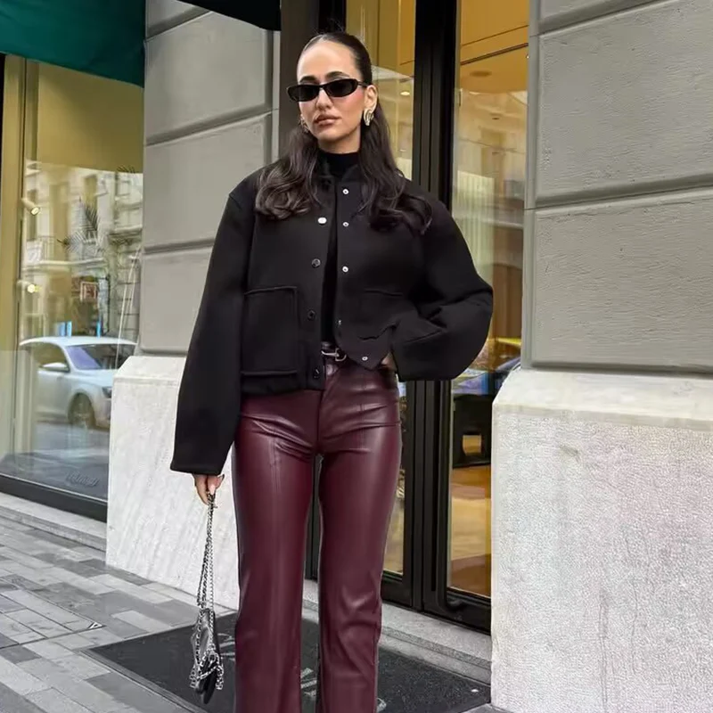 2025 Chic Casual Bomber Jackets For Women Long Sleeve Oversized Autumn Jacket Coats Fashion Streetwear New Outerwear ﻿