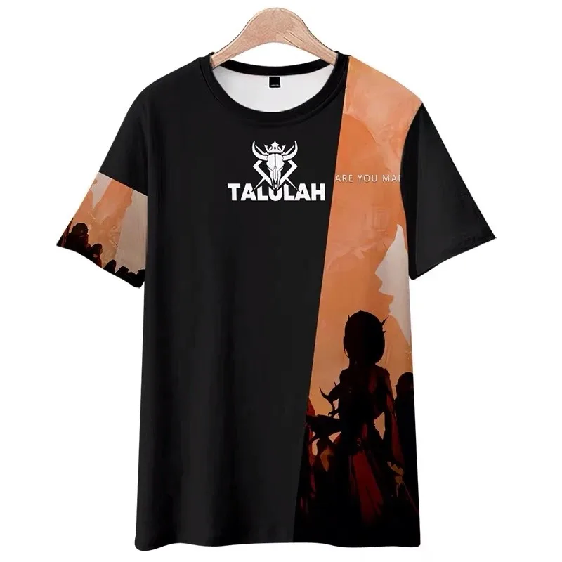 Anime game arknights 3d t-shirt cosplay costume men women t-shirts casual tops the neck short sleeve t-shirt streetwear