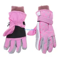 T8UD Kids Gloves Waterproof Windproof Outdoor Thermal Gloves Children Winter Snow Mittens for 5-8 Years Old Boys Girls