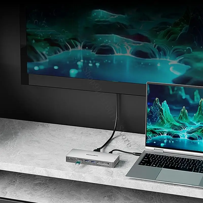 노트북 및 태블릿 45BA용 4K HDTV 이더넷 100WPD 충전 14 포트가 있는 고속 USB C 허브