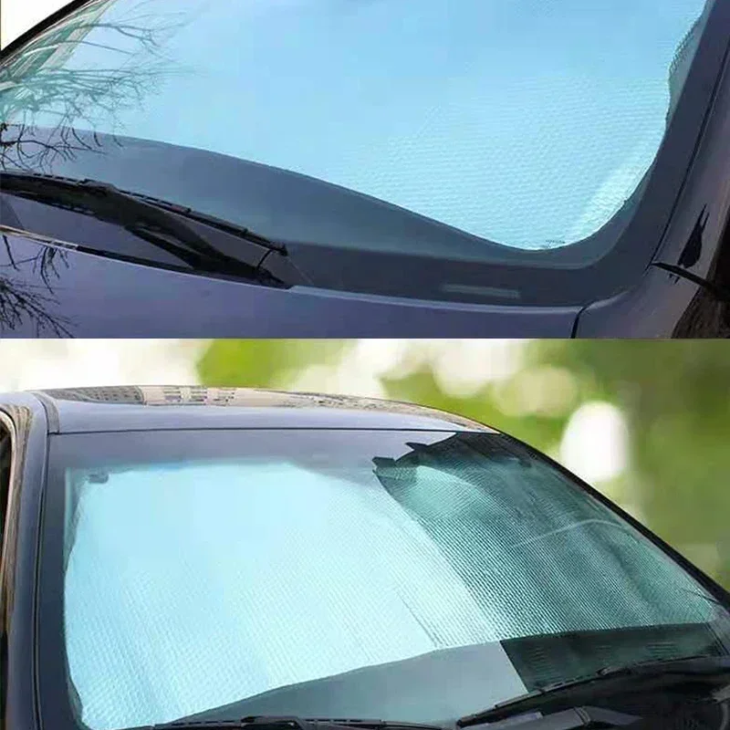 Car Windshield Sunshade (Front Facing) – Reflective Heat Insulation Shield to Protect Dashboard & Reduce Cabin Temperature
