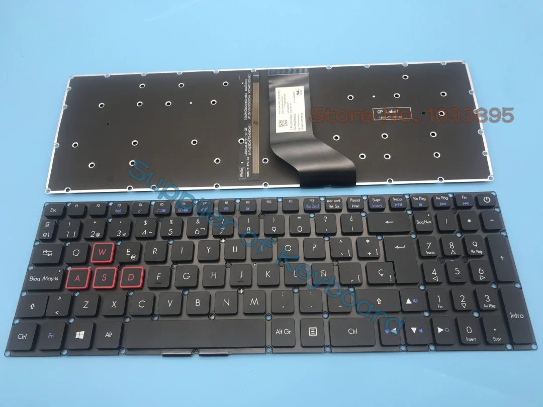 para Acer Aspire vx 15 Vx5591 Vx5-591g Vx5793 Vn7-593g Vn7-793g Vx5-591g-52wn English Latin Espanhol Teclado Backlit Novo