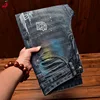 High-End Trendy Jeans Men's Splashed Ink Printing American Street Slim Fit Skinny Stretch Casual Autumn and Winter Trousers 3