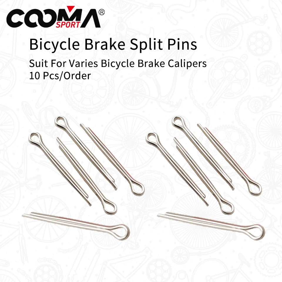 Bicycle Disc Brake Pads Pins, Split Pins, 10 pcs for 10 brake pads