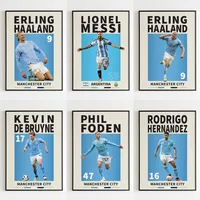 لوحات كانفاس جدارية واقعية ومودرن لنجوم كرة القدم | Modern Realistic Football Stars Canvas Wall Art