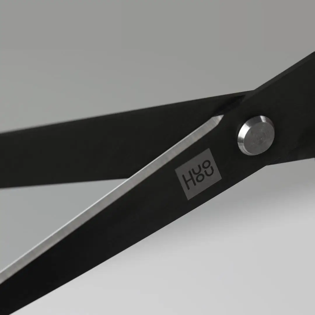 2 조각 Huohou 가위 키트 어린이를위한 Office 편지지 종이 절단 가위 스마트 홈 키트에 대한 유연한 녹 방지