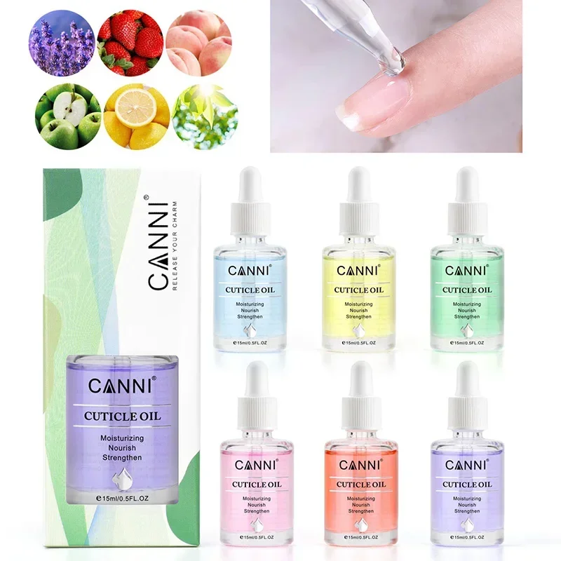CANNI15 ml Nagelhautöl, Nagelhautenthärter, Neuankömmling, 6 Geschmacksrichtungen, Nagelpflege, rein natürliches Maniküre-Nagelhaut-Öl zur tiefen Befeuchtung