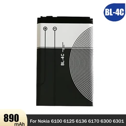 3.7V 890mAh BL-4C BL 4C BL4C Battery Rechargeable Lithium Phone Battery For Nokia 6100 6125 6136 6170 6300 6301 6170 7705 7200