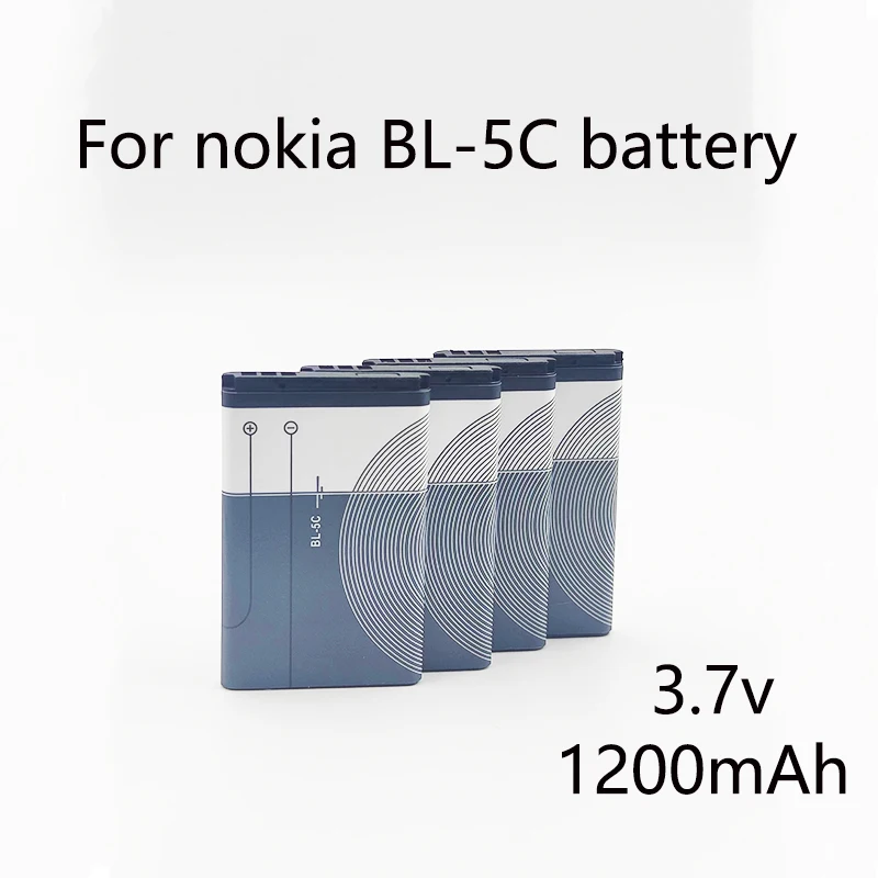 Batteria BL-5C 1020mAh 3.7V Al Litio Per Nokia 1100, 1208, 1600, 2300, 6230, 6630, E60 E Altri. Nuova.
