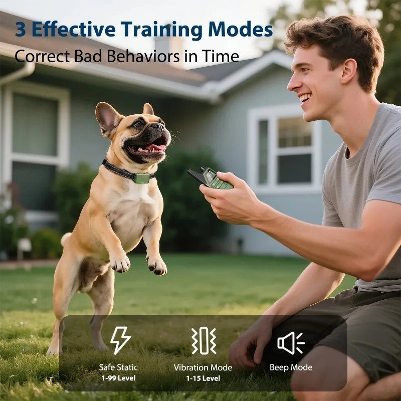 Digital Dog Training Collar Waterproof Rechargeable Remote Control Pet LCD Display For All Size Shock Vibration Sound_voghion.com