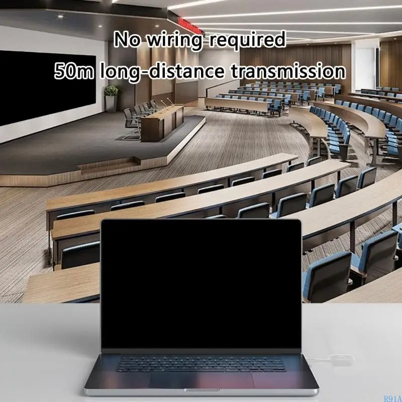 R91A 50M Type C 무선 HDTV 비디오 송신기 수신기 익스텐더 디스플레이 어댑터 프로젝터에 대한 랩톱 PC