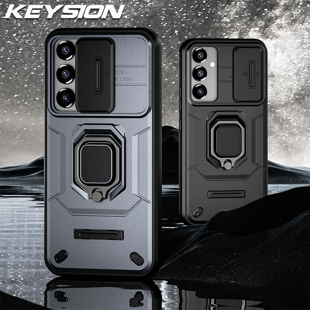 

KEYSION Shockproof Case for Samsung A55 A35 A25 A54 5G A34 A24 A14 Slide Camera Lens Protection Phone Cover for Galaxy A14 LTE