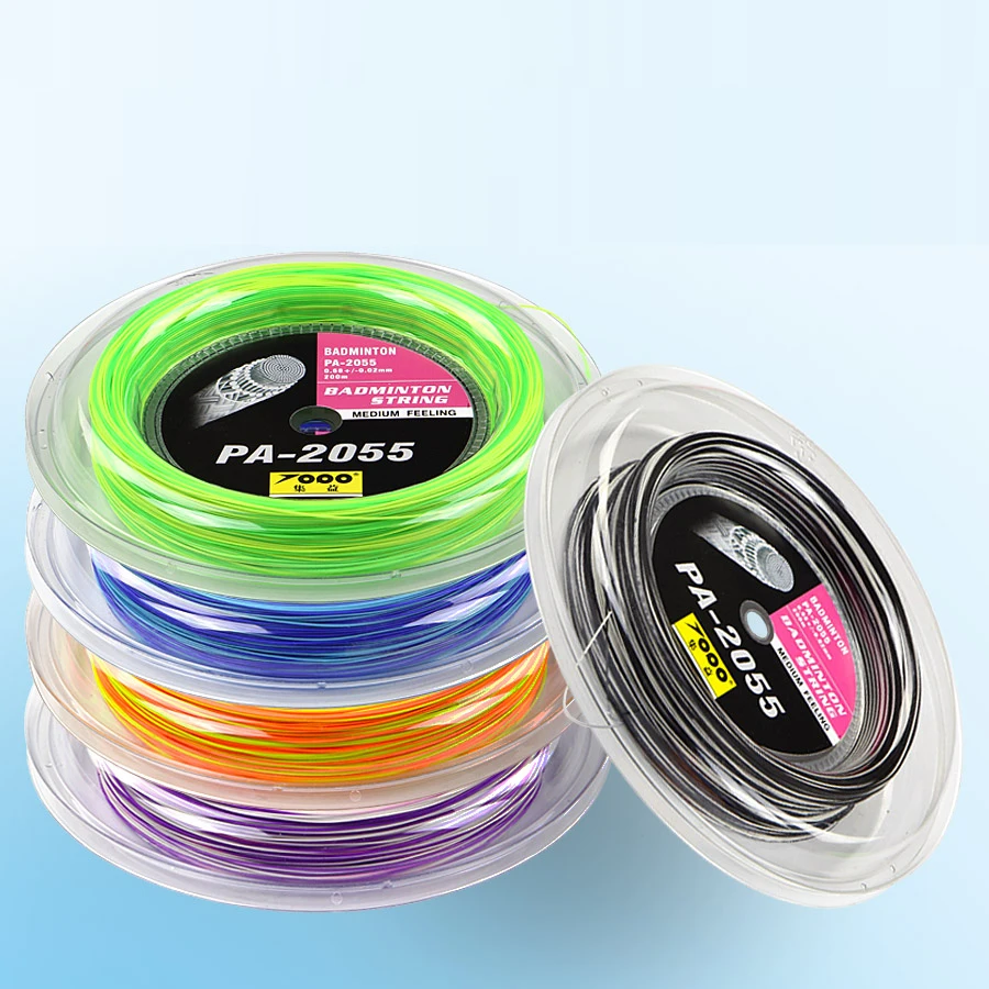 Topo Badminton Racket String Rainbow 200M Reels Double Color O.7Mm Badminton Net Accessori Uomo Sport Incordatrice 26Lbs