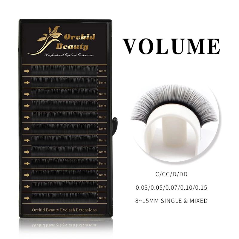 Orchid Beauty Volume Eyelash Extension Lashes Professional Mink Individual Lash Extension Supplies Soft Faux Mink PBT Lash