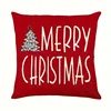 A set of 4 Christmas pillow covers - Santa Claus and Snowman Hello Winter design, machine washable, 18x18 inch zipper closure 6