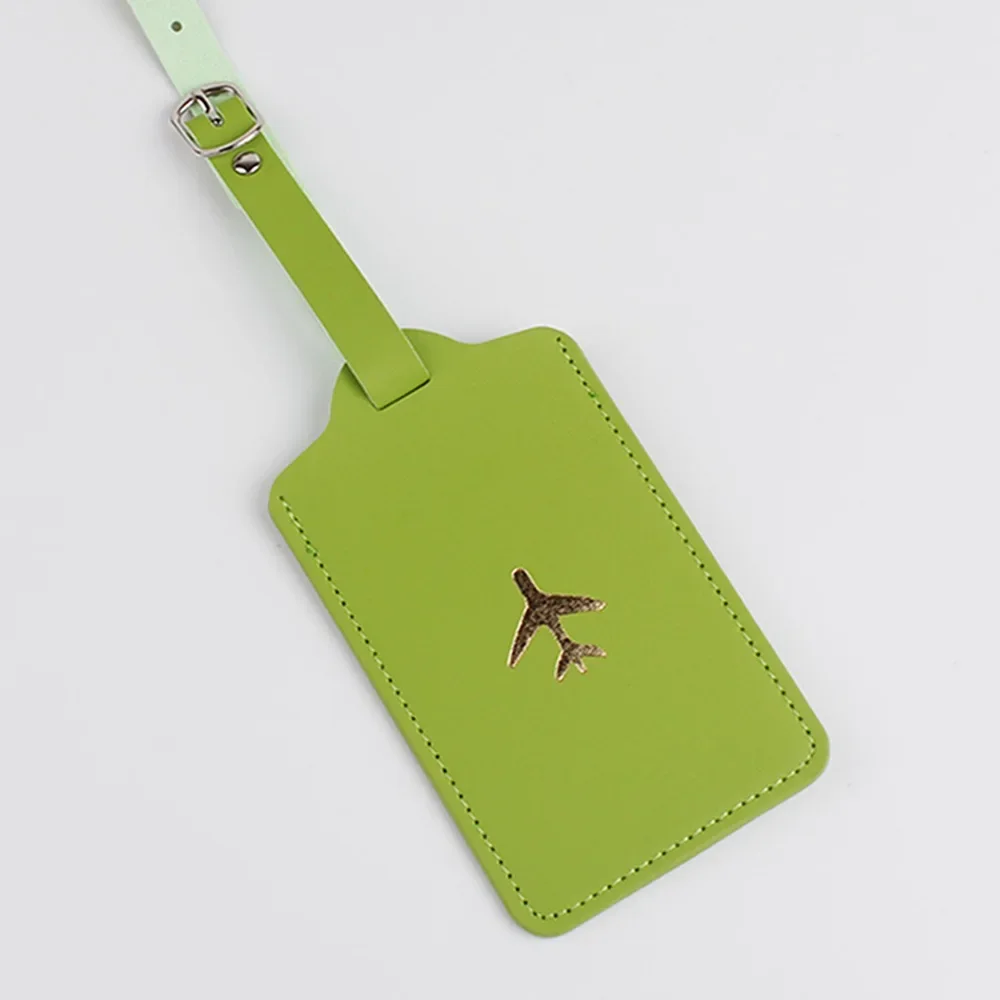 Portable PU Leather Luggage Tag - Travel Accessory for Name and Address Display