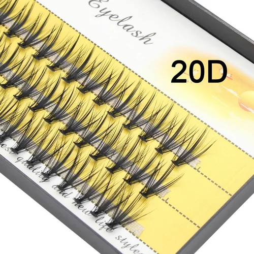 아름다운 개별 클러스터 속눈썹, 3D 볼륨 밍크 접목, 가짜 속눈썹, 속눈썹 연장, 개별 번들, 20D, 30D 2
