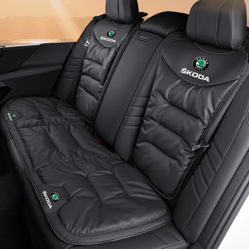 Luxurious Velvet Leather Car Seat Cushion and Backrest Cover Accessories
