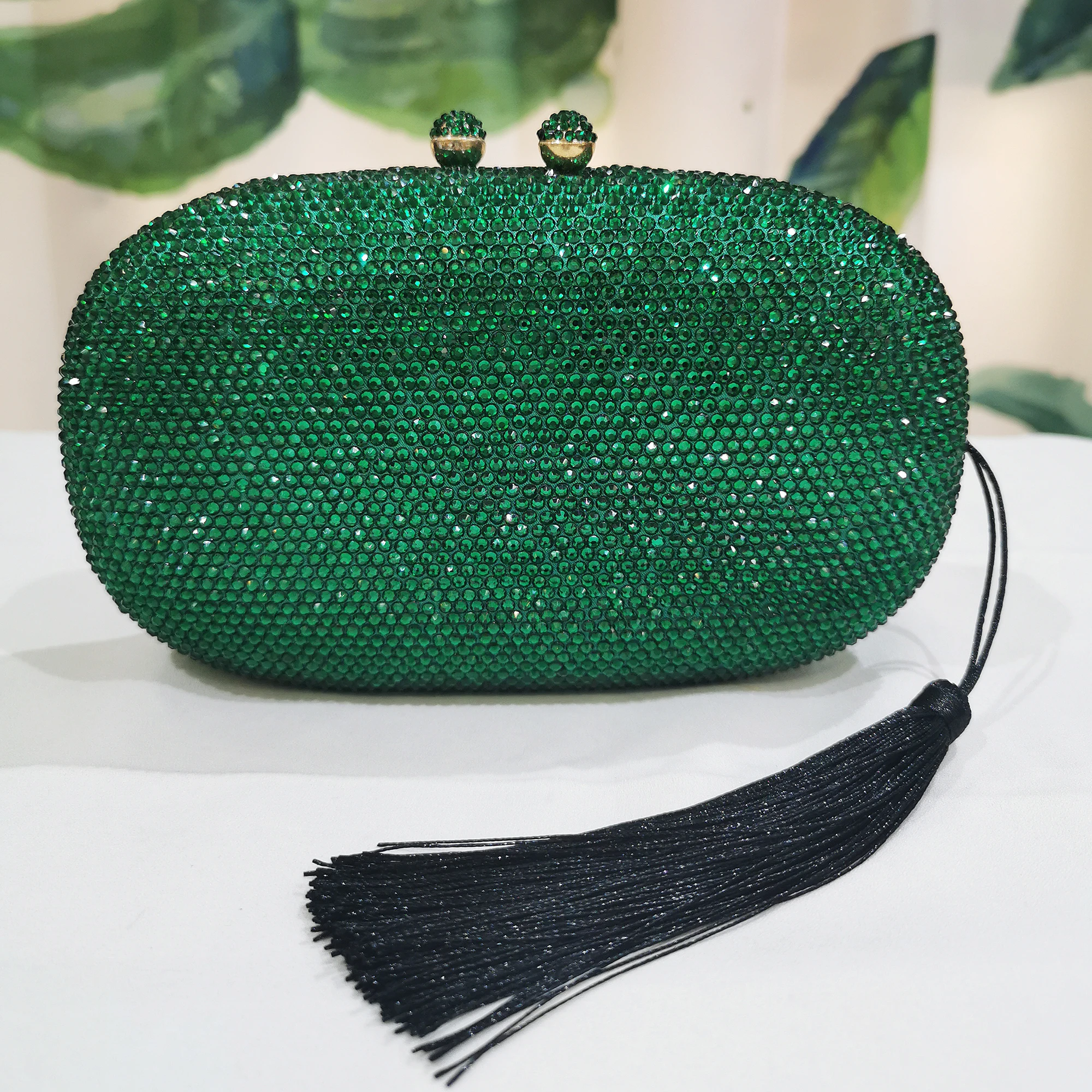 Emerald green fold over clutch, Green velvet purse, Women Purse