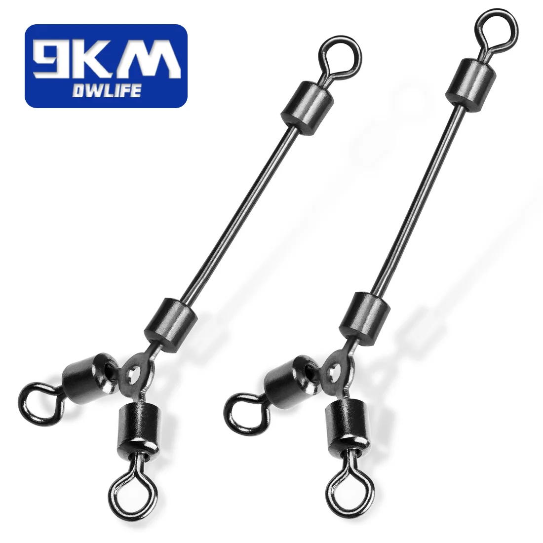 3WaySwivel25100PcsSaltwaterFishingRollingSwivelConnectorLong