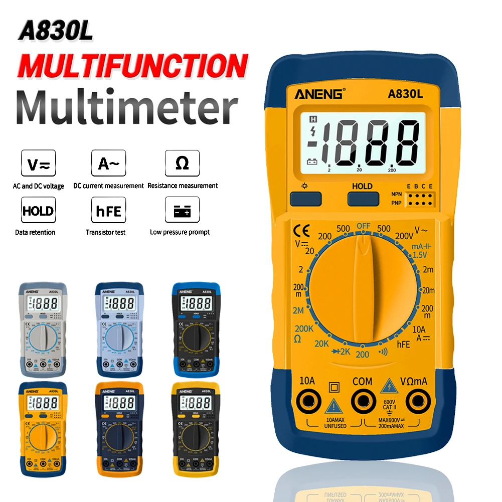 

New A830L Multimeter Tester Tool Mini Pocket Hand-held Digital Multimeter Multimetr LCD AC/DC Voltage Current Diode Frequency