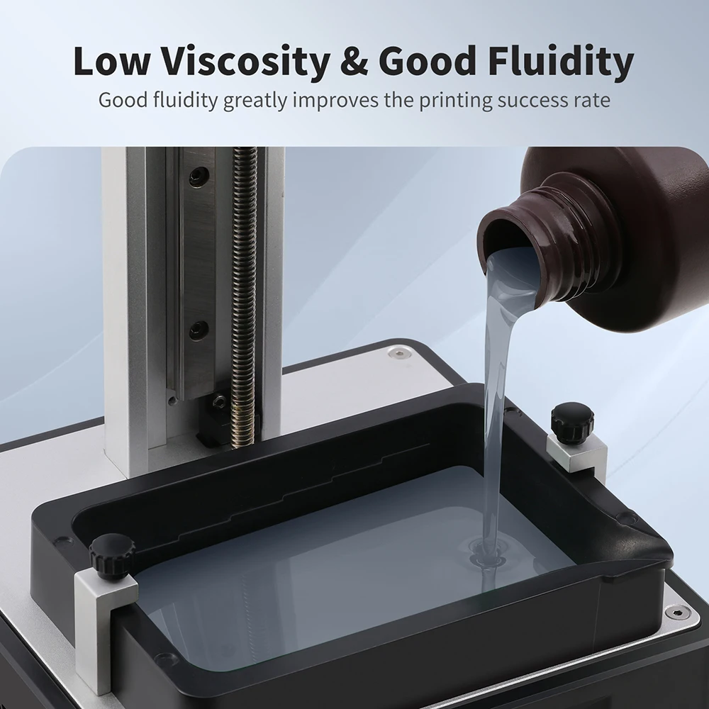 Anycubic Water-wash Resin+ para Impressora Lcd 3d Lavável em Água Alta Precisão Baixo Odor Baixa Viscosidade Material de Impressão 3d - Imagem 3