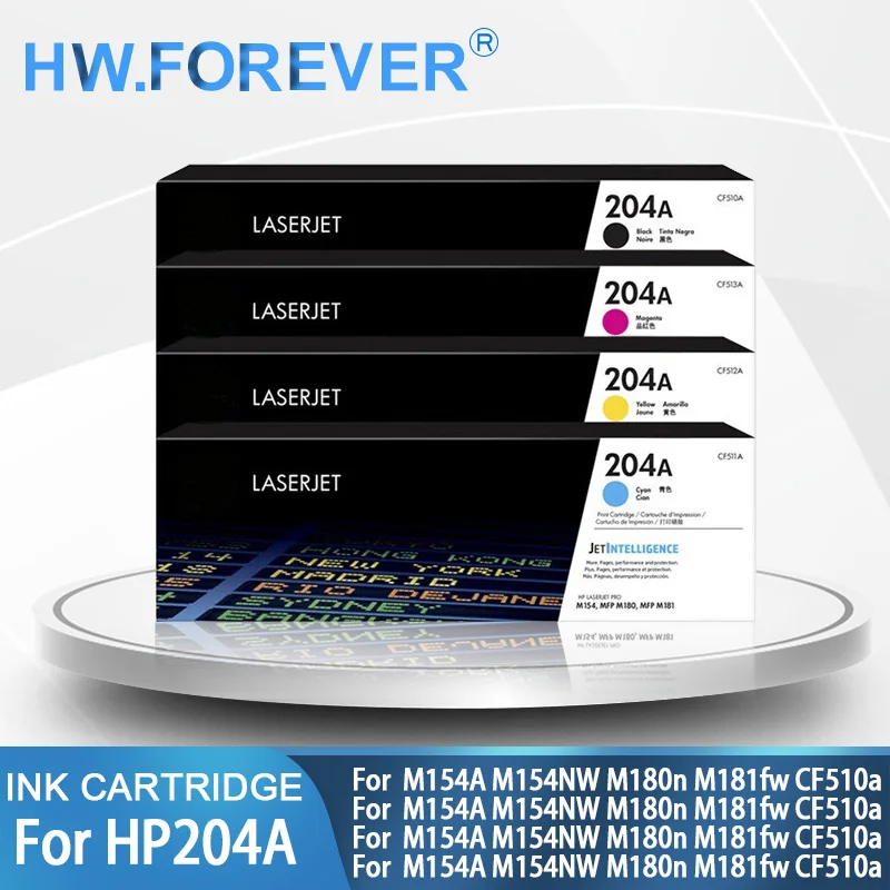 Original For HP 204A Toner Cartridge For HP Laserjet M154A M154NW M180n M181fw Printers Plug Play Vivid Color Toner Cartridge