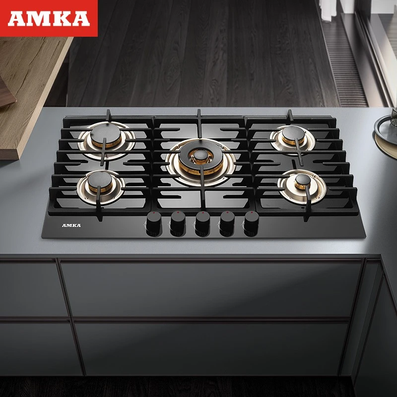 Amka European Style Gas Cooker 12T Natural Gas Cooktop Builtin